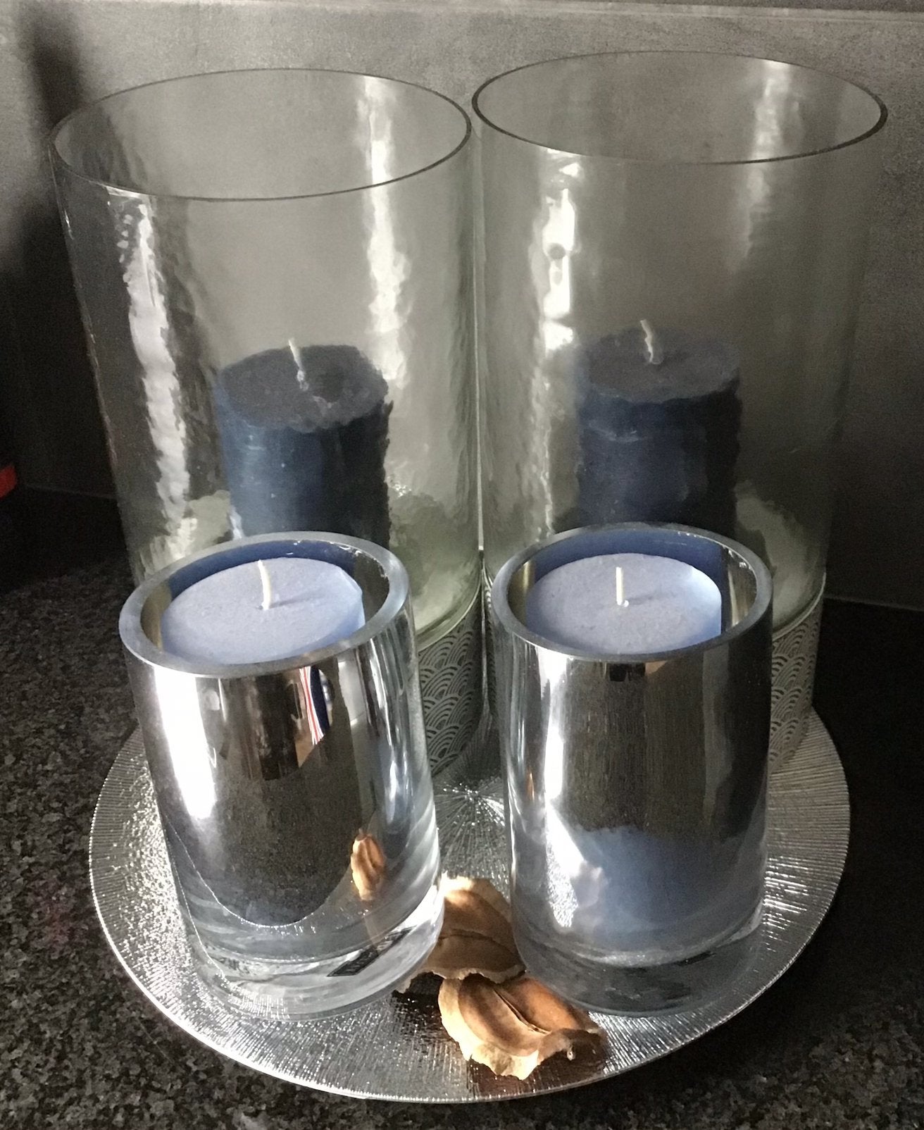 Woonaccessoires, kaarsen set, kerk kaarsen, windlichten, Windlicht, Nieuw, Ophalen of Verzenden, Glas