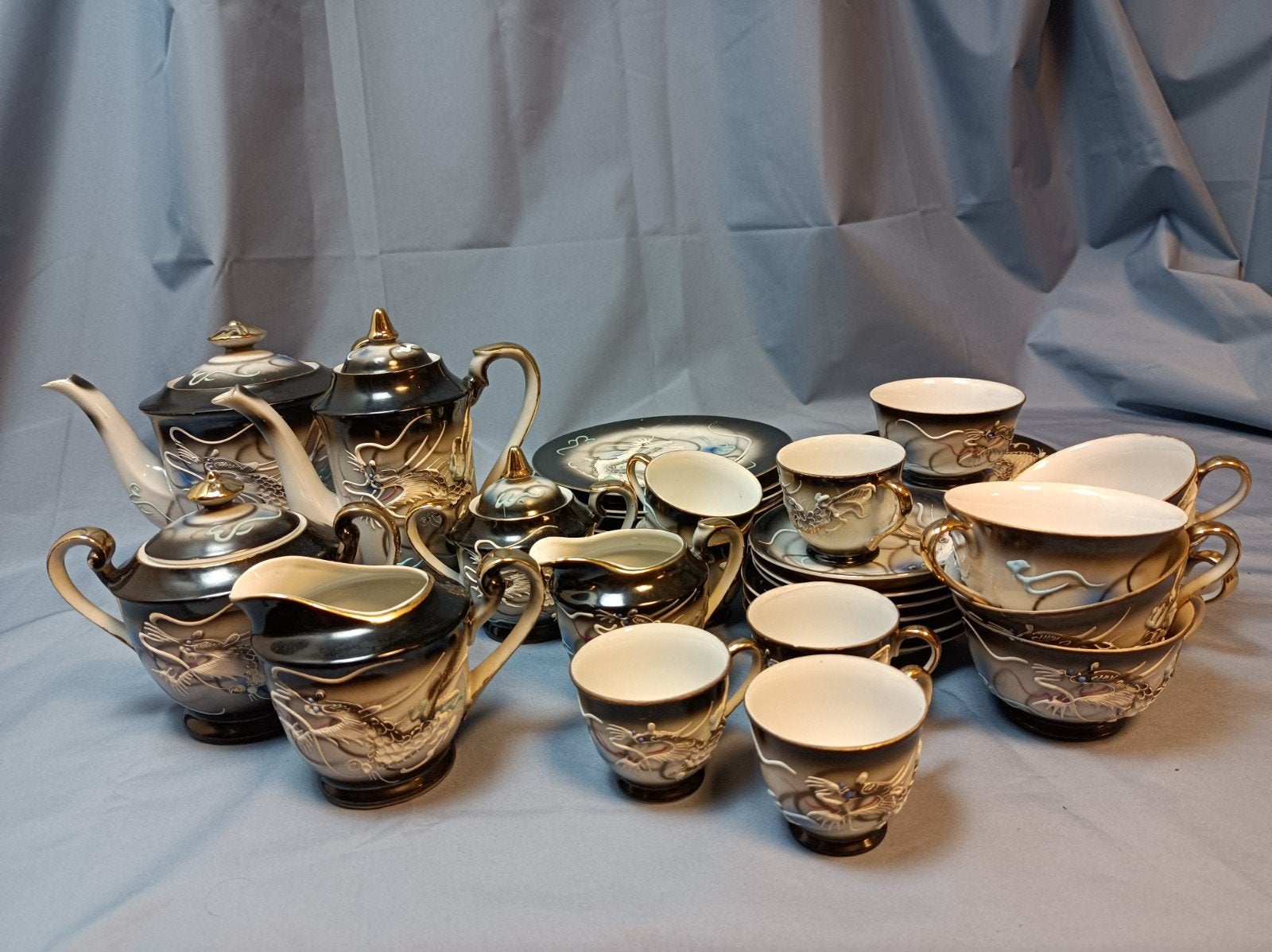 Kutani Geisha Drakenservies 6 persoons koffie/thee, Antiek en Kunst, Ophalen