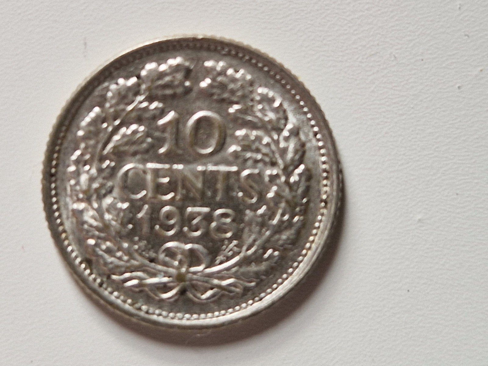10 cent Nederland 1938, Ophalen of Verzenden, Koningin Wilhelmina, 10 cent, Losse munt