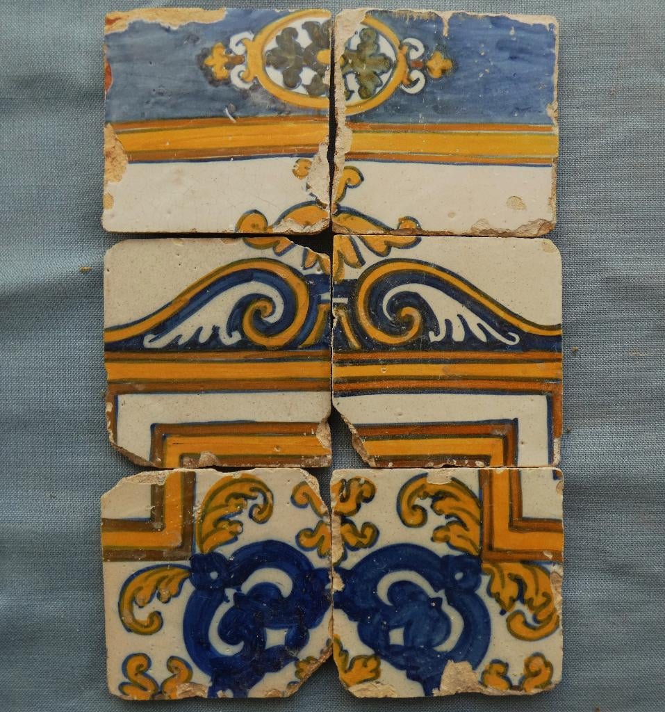 Portugese tegels, 17e eeuw, Antiek en Kunst, Verzenden