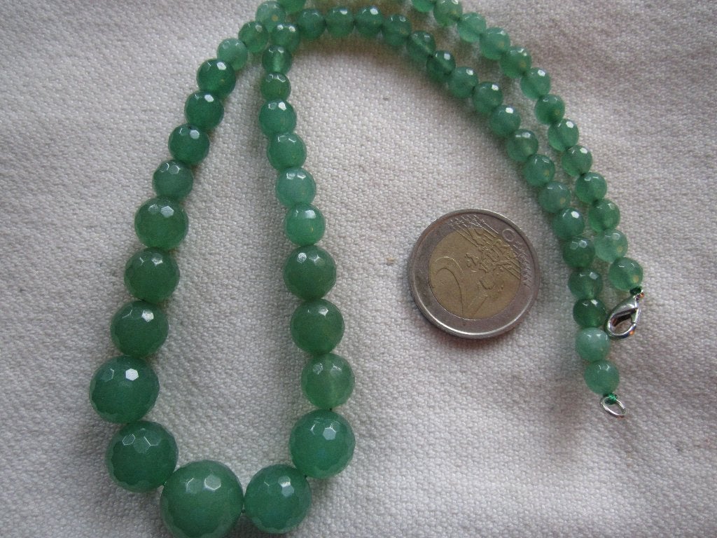 24.  Schitterende ketting, facetgeslepen,  45 cm, Sieraden, Tassen en Uiterlijk, Antieke sieraden, Ophalen, Overige materialen