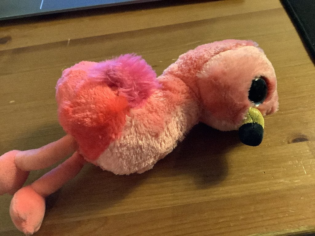 TY Beanie Boo knuffel Gilda de Flamingo 2017 22 cm, Overige typen, Ophalen of Verzenden, Roze, Ty