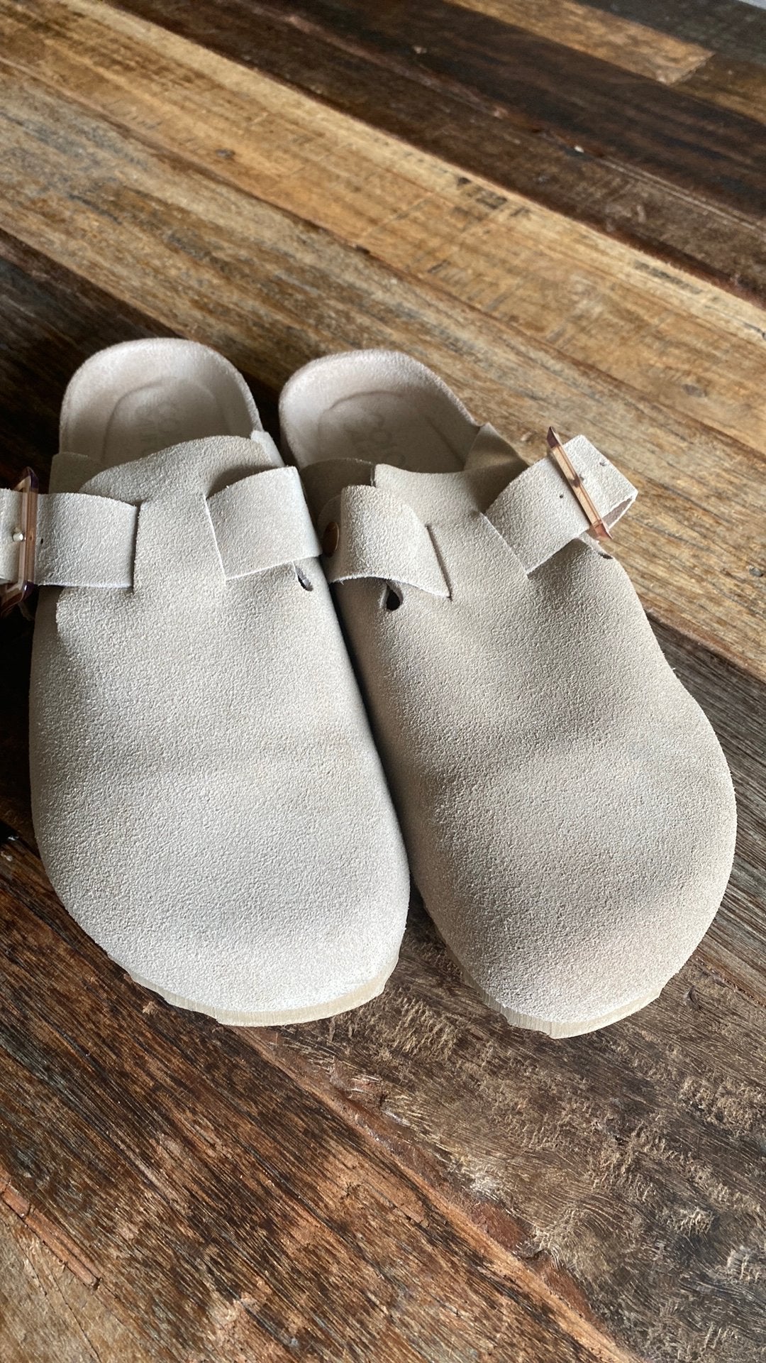 Muiltjes instappers Colors of California Birkenstock Boston, Ophalen of Verzenden, Zo goed als nieuw, Instappers, Beige