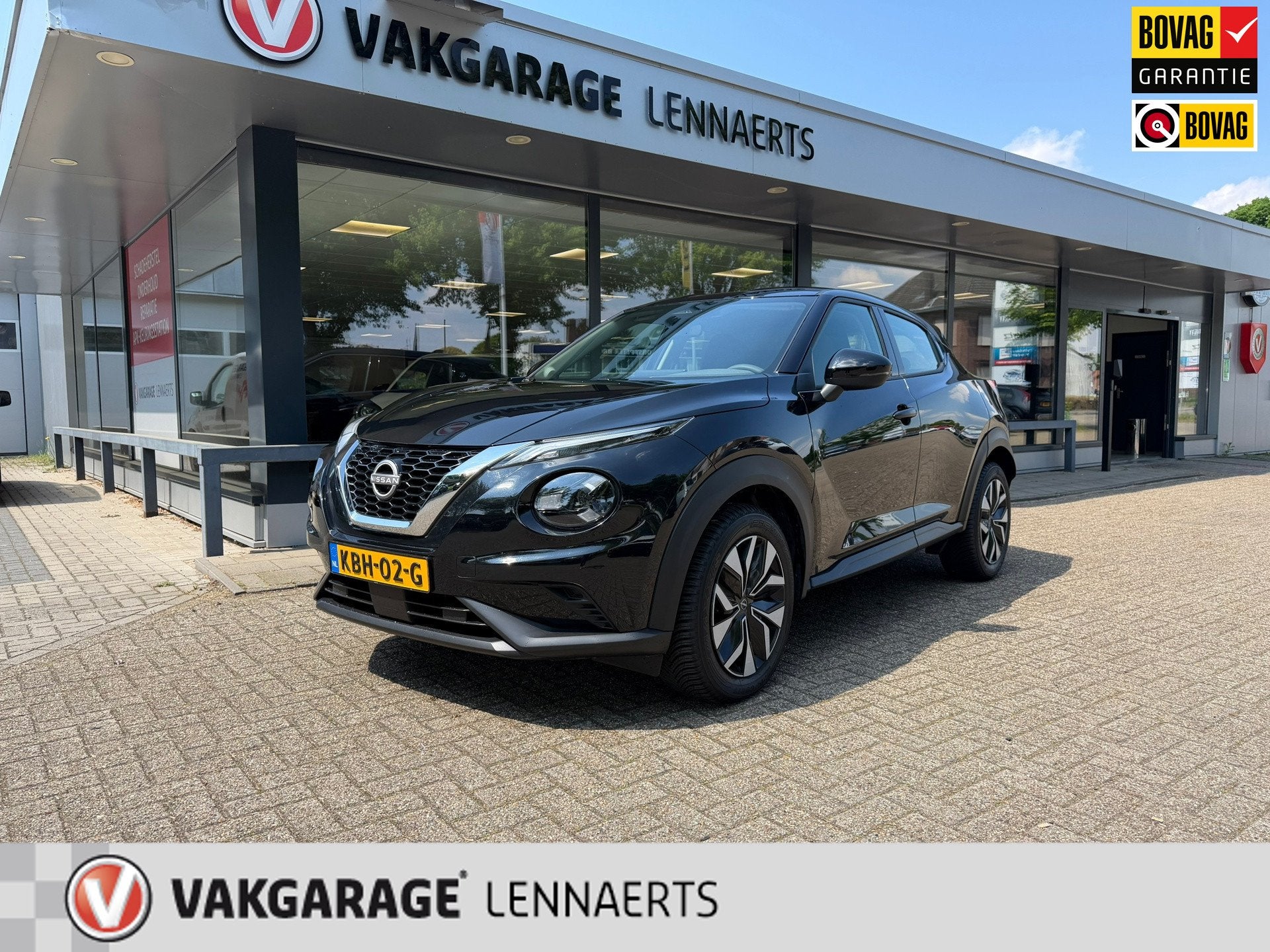 Nissan Juke 1.0 DIG-T Acenta Automaat, Rijklaarprijs / 12 mn, Stof, Zwart, Bedrijf, 3 cilinders