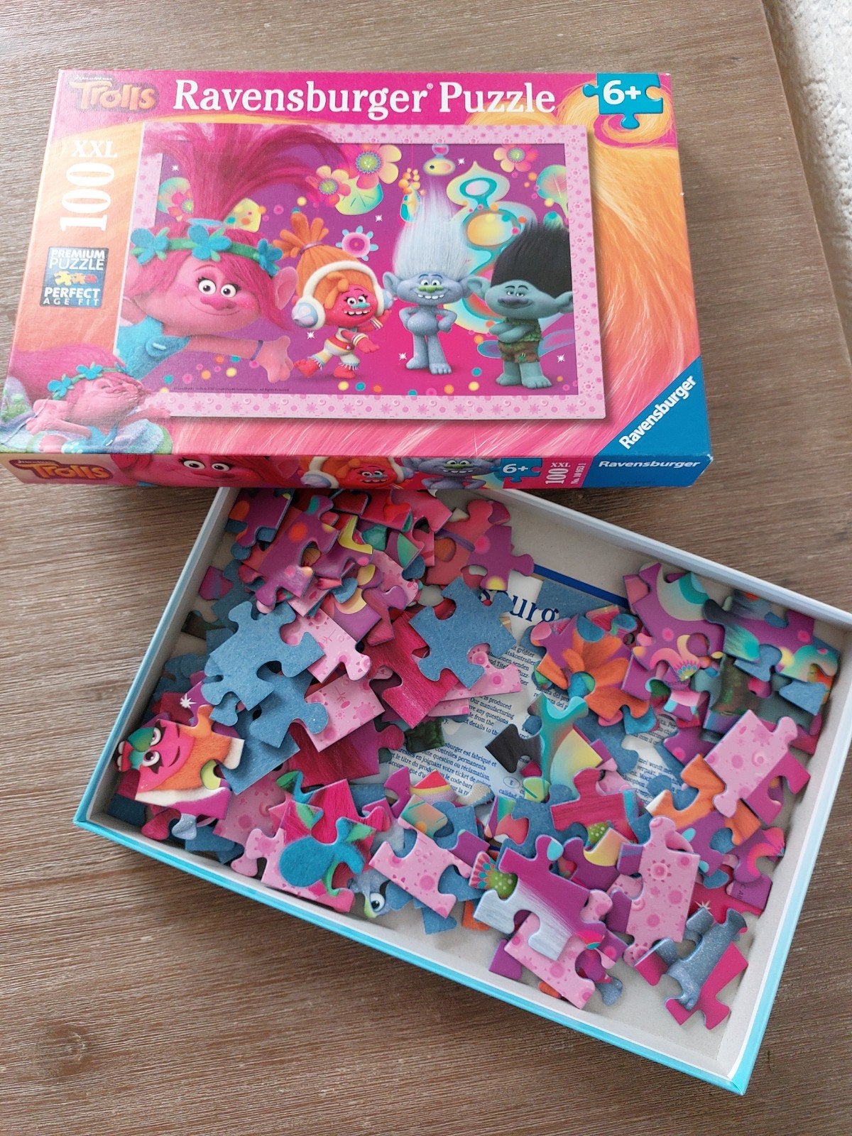 Ravensburger Trolls XXL puzzel 100 stukjes, Ophalen, Gebruikt, 6 jaar of ouder