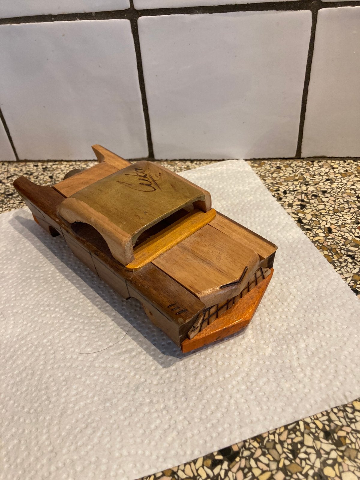 Houten auto, Antiek en Kunst, Ophalen of Verzenden