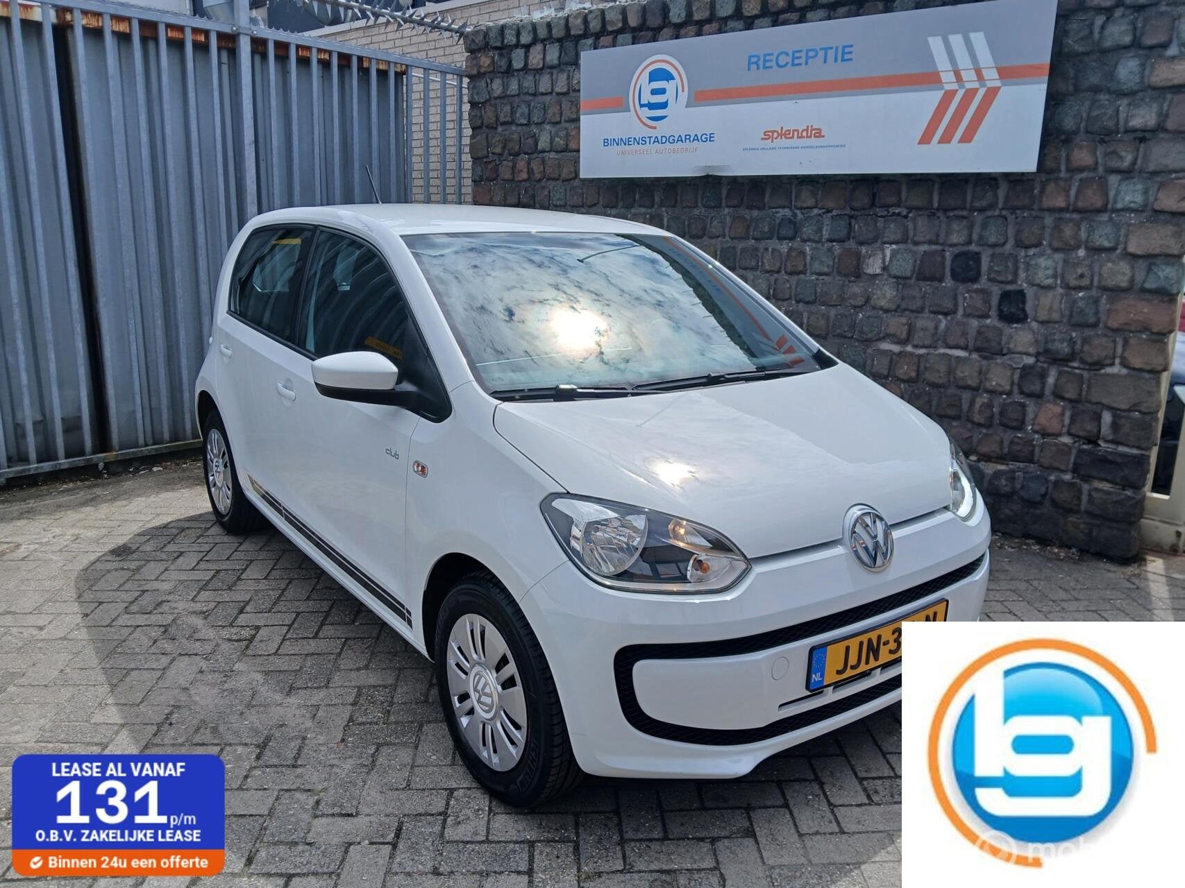 Volkswagen Up! 1.0 club, Auto's, Volkswagen, Voorwielaandrijving, Wit, Handgeschakeld, 3 cilinders