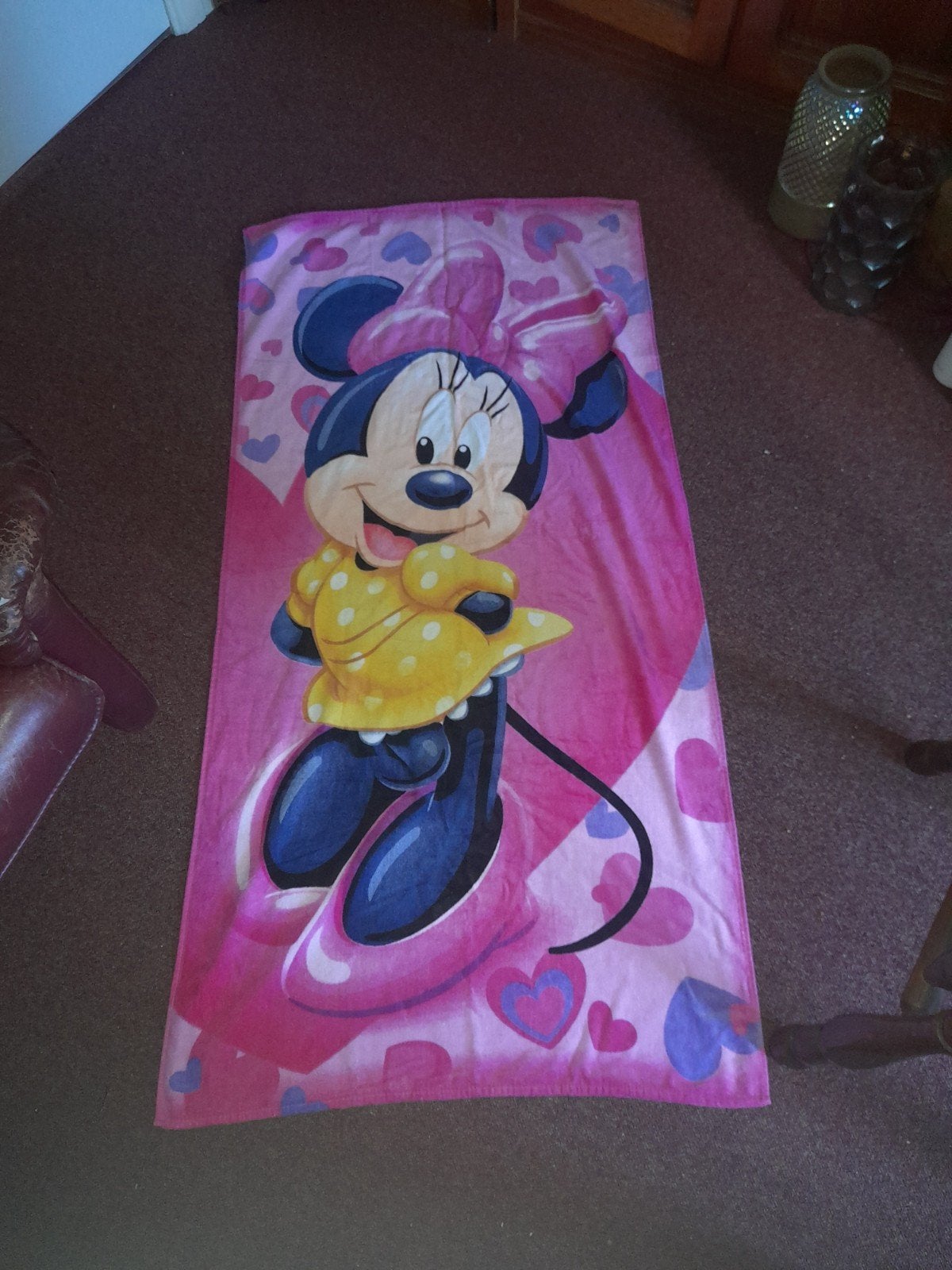badhanddoek minnie mouse, Ophalen