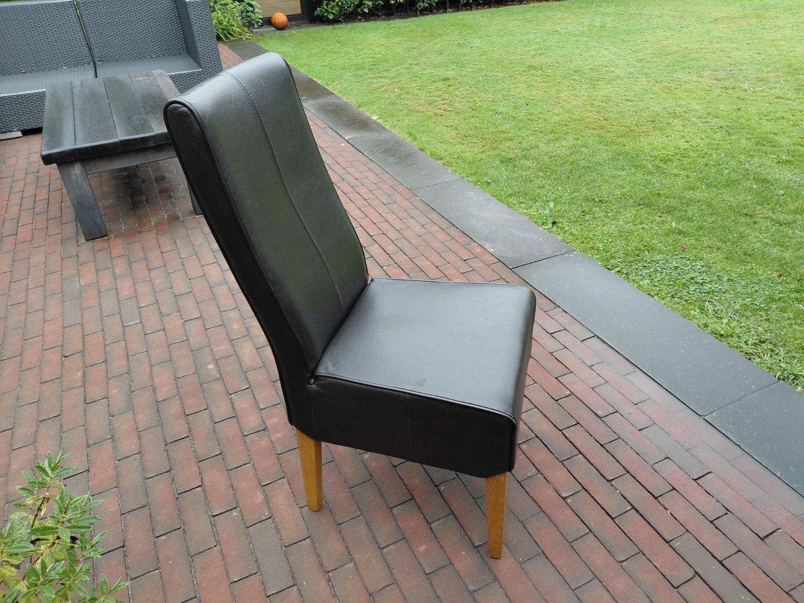 10x Zwarte eetkamerstoelen - Gebruikt, Huis en Inrichting, Stoelen, Ophalen, Gebruikt, Zwart, Hout
