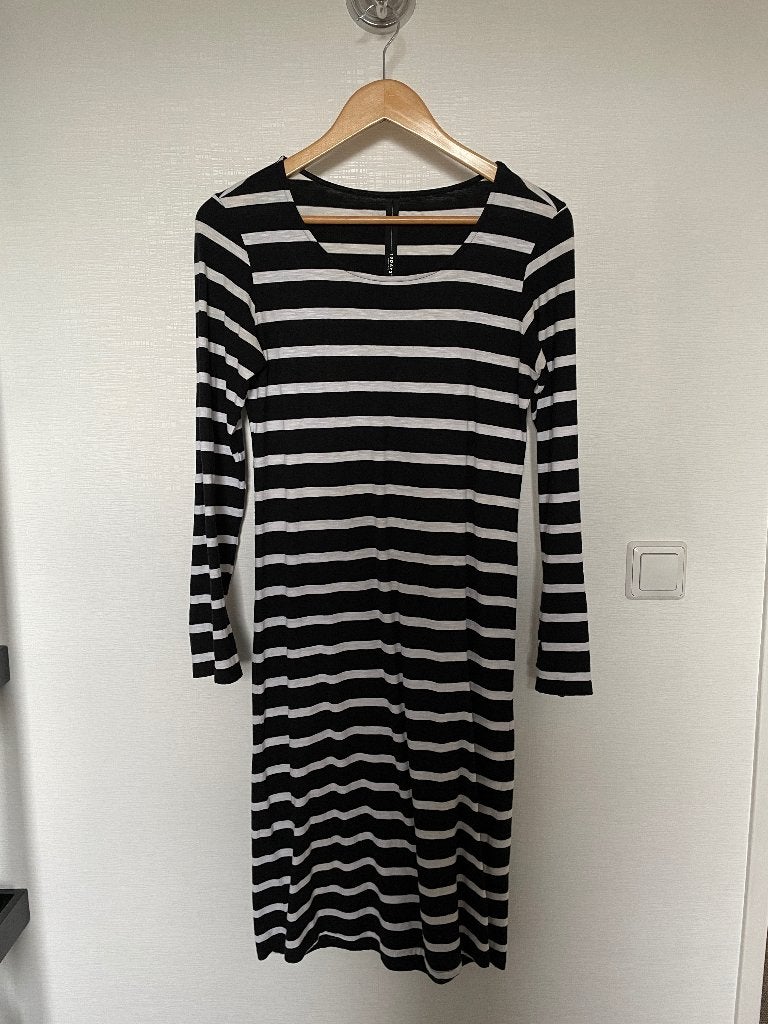 10 Days zwart wit gestreepte jurk xs-small 34 36, Zwart, 10days, Ophalen of Verzenden, Zo goed als nieuw