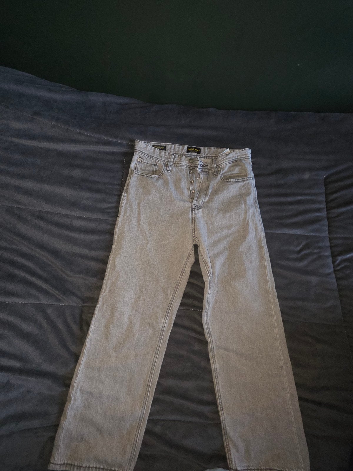 Jack & Jones Loose Fit Jeans - Grijs, W32 (confectie 46) of kleiner, Ophalen of Verzenden, Zo goed als nieuw, Grijs