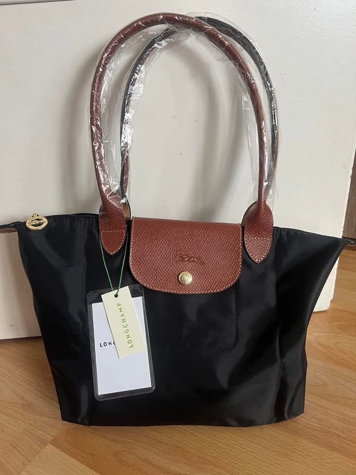 Longchamp Le Pliage Maat M..NIEUW, Verzenden, Nieuw, Zwart, Handtas