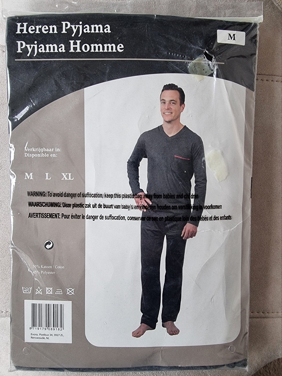 Heren Pyjama Maat M (Nieuw), Kleding | Heren, Ophalen of Verzenden, Nieuw, Onbekend