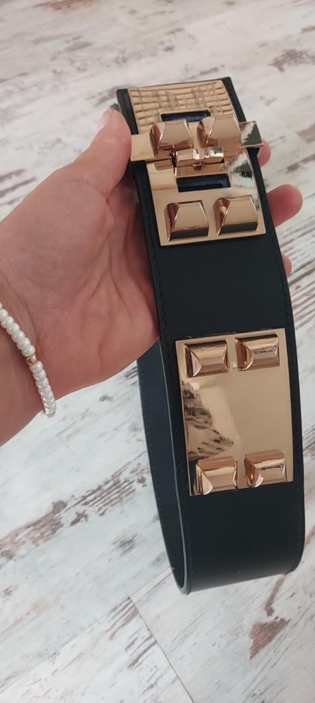 Stoere riem van Nikkie  maat S, Kleding | Dames, Riemen en Ceinturen, Ophalen, 80 tot 90 cm, Zwart, Nieuw