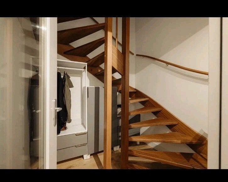 Groene garderobe, hang- en ladekast met messing handgrepen, Ophalen, Overige materialen, Minder dan 50 cm, Gebruikt