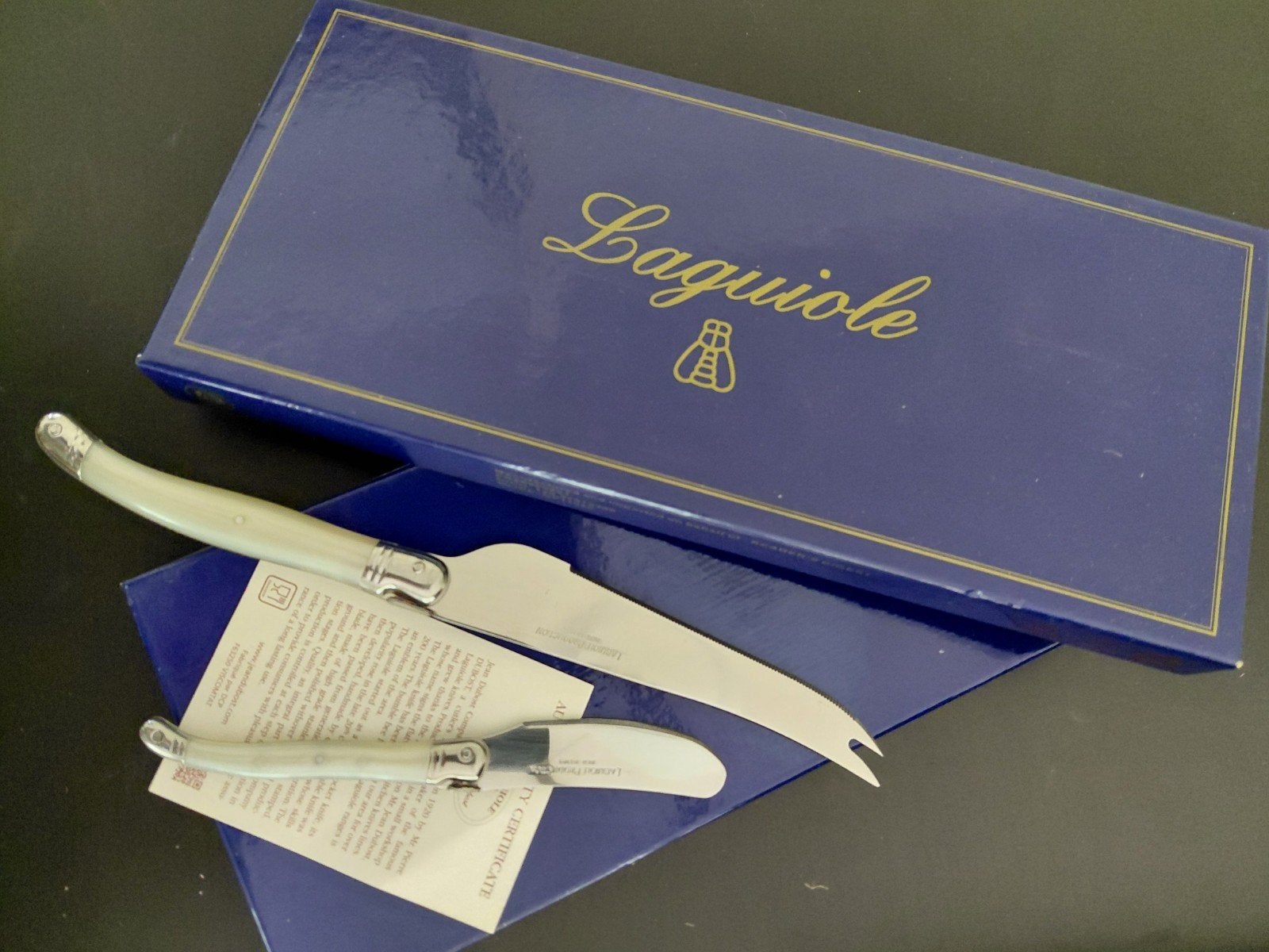 Laguiole Kaasmessenset - Luxe Parelmoer Handvat, Ophalen of Verzenden