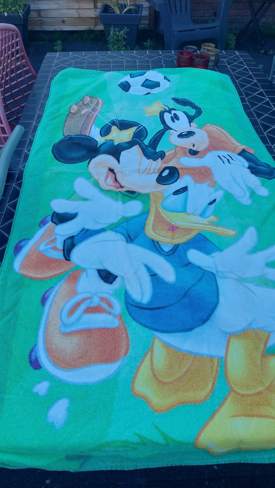 Disney Mickey Donald Goofy Strandlaken Handdoek, Ophalen of Verzenden, Gebruikt, Jongen of Meisje