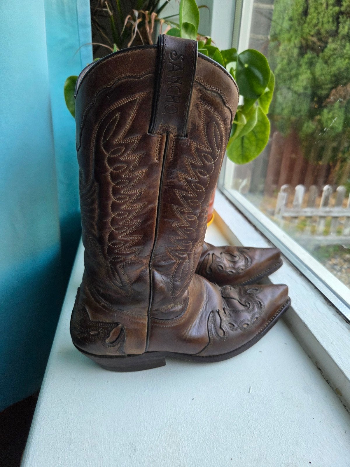 Vintage Sancho Boots Leren Cowboylaarzen Bruin Maat 38, Kleding | Dames, Hoge laarzen, Bruin, Ophalen of Verzenden, Zo goed als nieuw