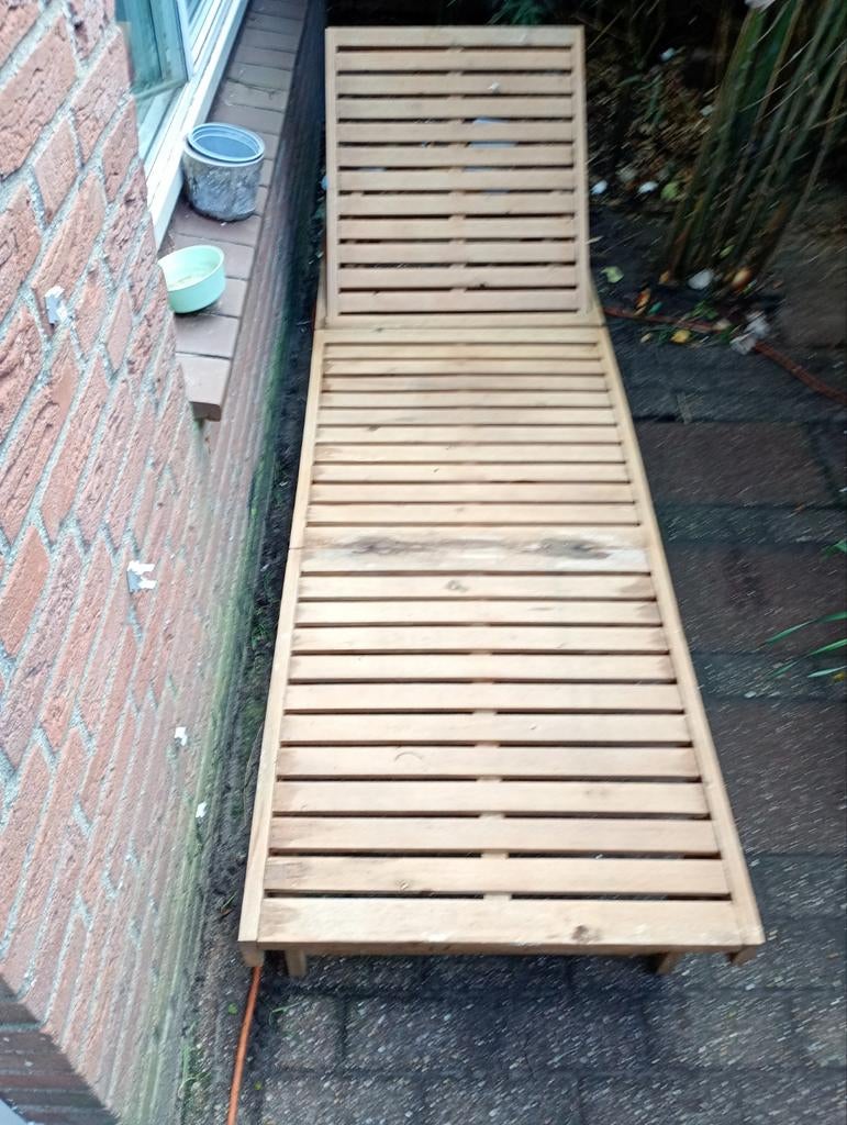 Ligbank stevig hout, Ophalen