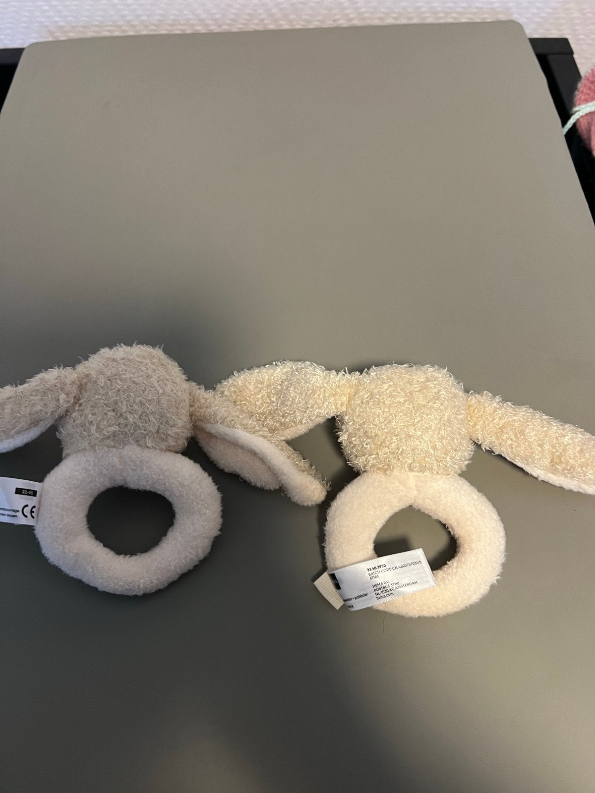 Hema Baby Konijn Rammelaars - Set van 2, Ophalen of Verzenden, Zo goed als nieuw, Rammelaar