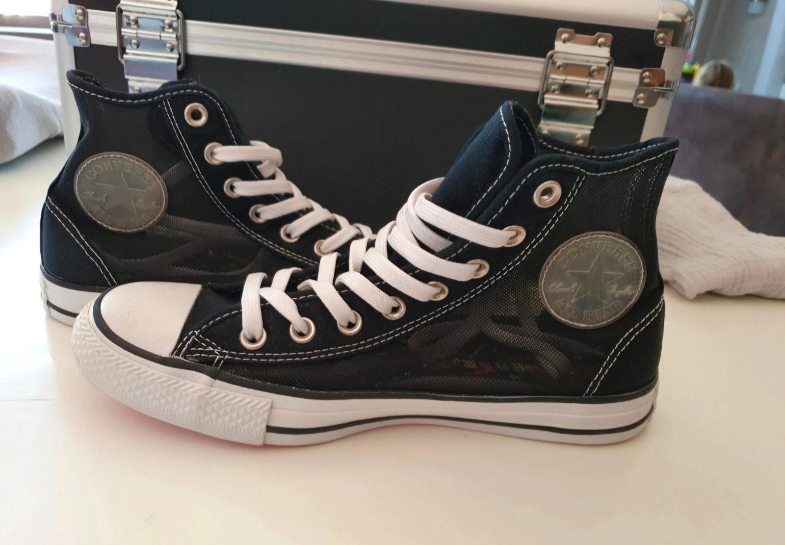 Converse all stars doorschijnend maat 40, Kleding | Dames, Schoenen, Ophalen of Verzenden, Zo goed als nieuw, Zwart, Sneakers of Gympen