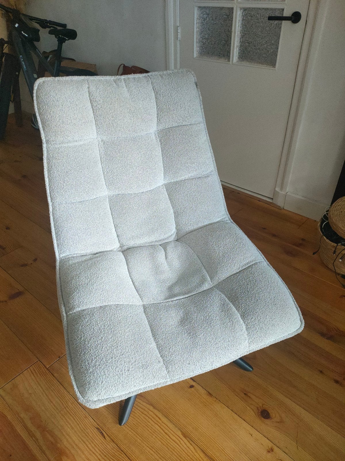 Teddy Bouclé Fauteuil, Draaifauteuil, Ophalen, Gebruikt, Overige kleuren, Metaal