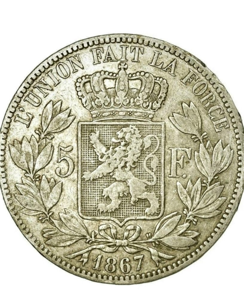 Koning Leopold 2  5 franken 1837, Zilver, Ophalen of Verzenden, Losse munt, Zilver