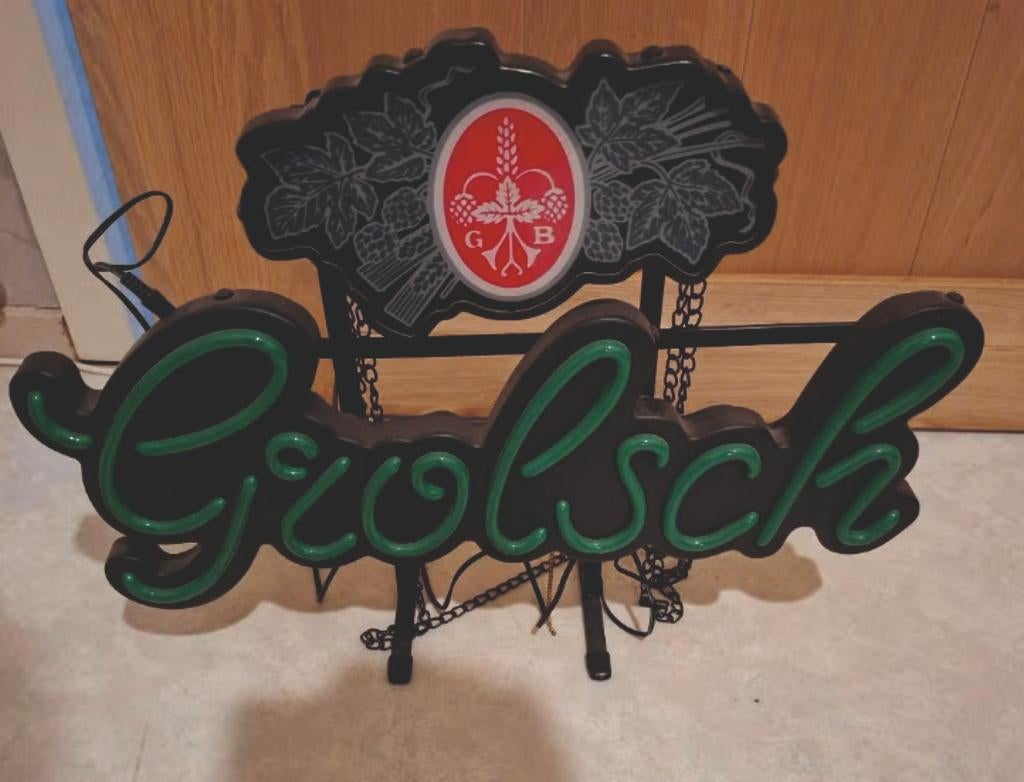 Grolsch neon lamp, Ophalen of Verzenden, Zo goed als nieuw, Lichtbak of (neon) lamp