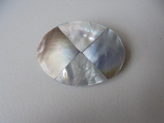 Broche parelmoer, Overige materialen, 4 tot 7 cm, Wit, Ophalen of Verzenden
