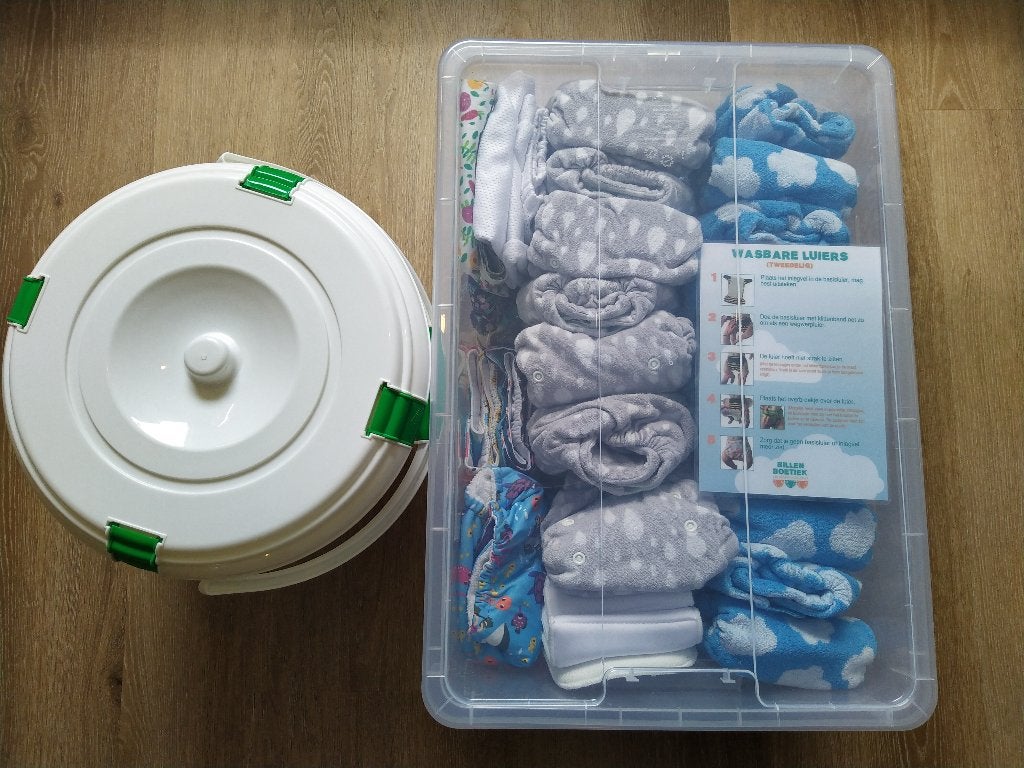 Compleet Wasbare Luierpakket - Maat 1 & 2, Kinderen en Baby's, Gebruikt, Overige typen, Standaard, Ophalen