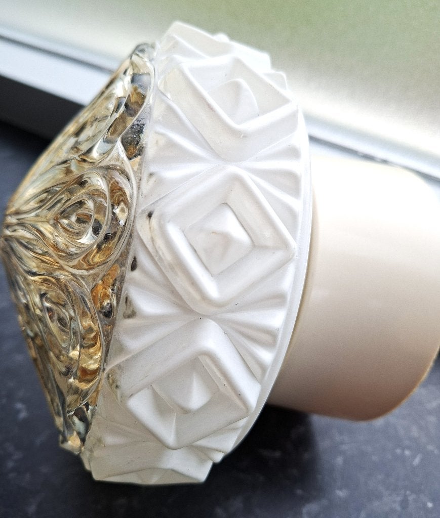 Plafondlamp  / vintage  plafonnière - Art-Deco stijl, Huis en Inrichting, Lampen | Plafondlampen, Ophalen, Gebruikt, Meerkleurig