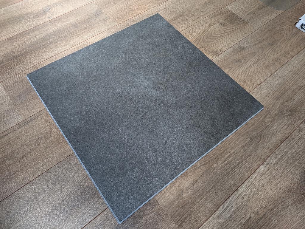 Klik PVC tegels antraciet 60x60, 2,16m2, Ophalen, 50 tot 150 cm, Overige typen, Nieuw