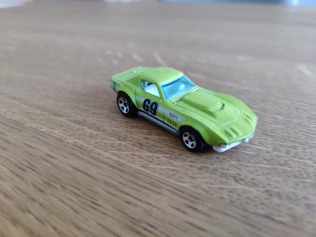 Hot Wheels Chevrolet COPO Corvette GROEN, Ophalen of Verzenden, Zo goed als nieuw, Auto