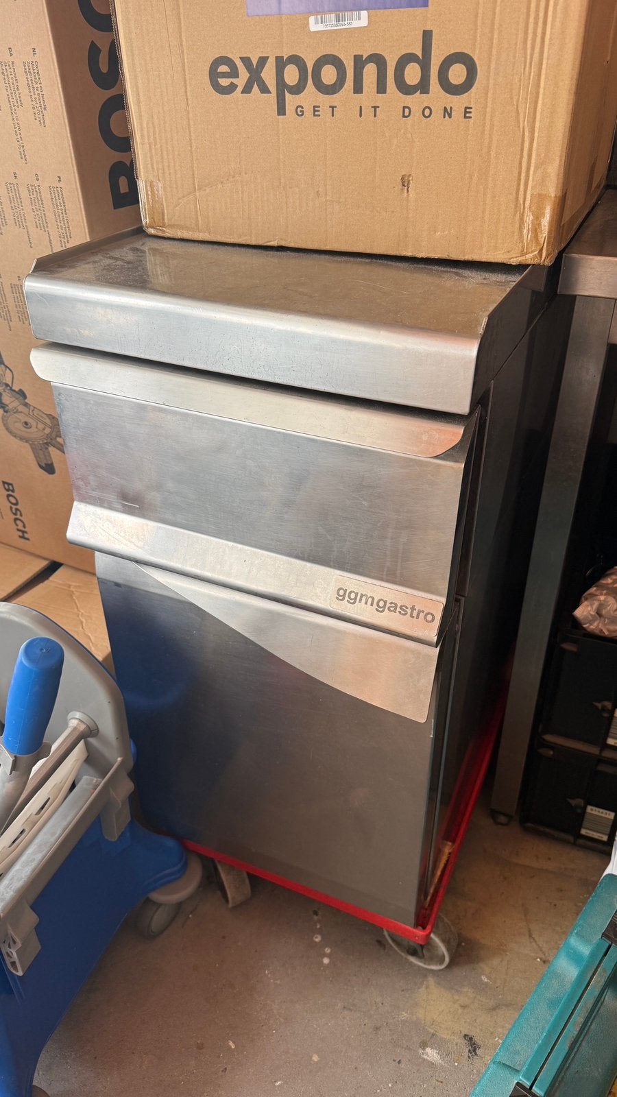 RVS werk unit met lade en deur horeca keuken, Ophalen, Zo goed als nieuw, 25 tot 50 cm, Minder dan 100 cm