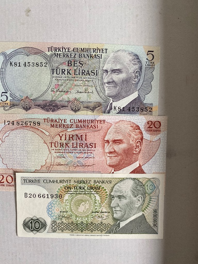 Bank billetten Turkse Lirasi, Ophalen of Verzenden, Midden-Oosten, Los biljet