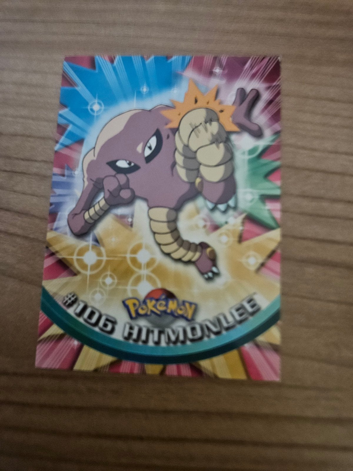 Pokemon Topps #106 Hitmonlee Kaart, Ophalen of Verzenden, Gebruikt, Losse kaart
