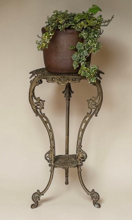 Antieke messing Jardinière - 74 cm hoog, Ophalen, Zo goed als nieuw