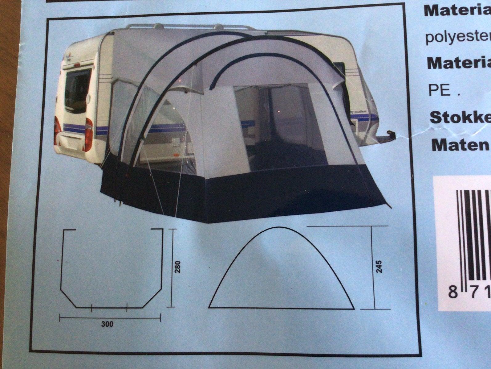 Rimini/Toscane buitentent caravan., Caravans en Kamperen, Ophalen of Verzenden, Zo goed als nieuw