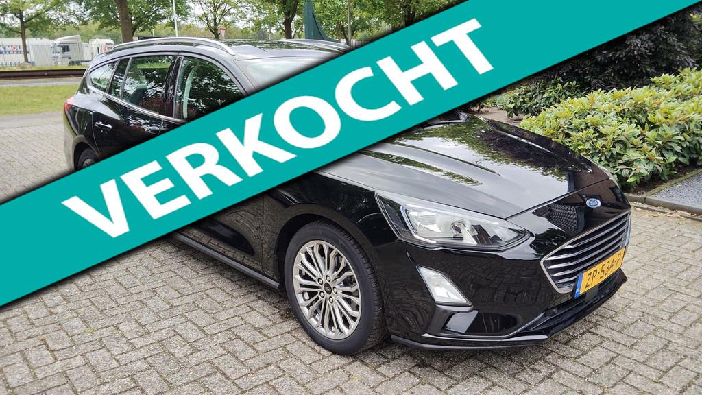Ford Focus Wagon 1.0 EcoBoost 125PK Titanium Business Adapti, Auto's, Gebruikt, 1283 kg, Zwart, Origineel Nederlands