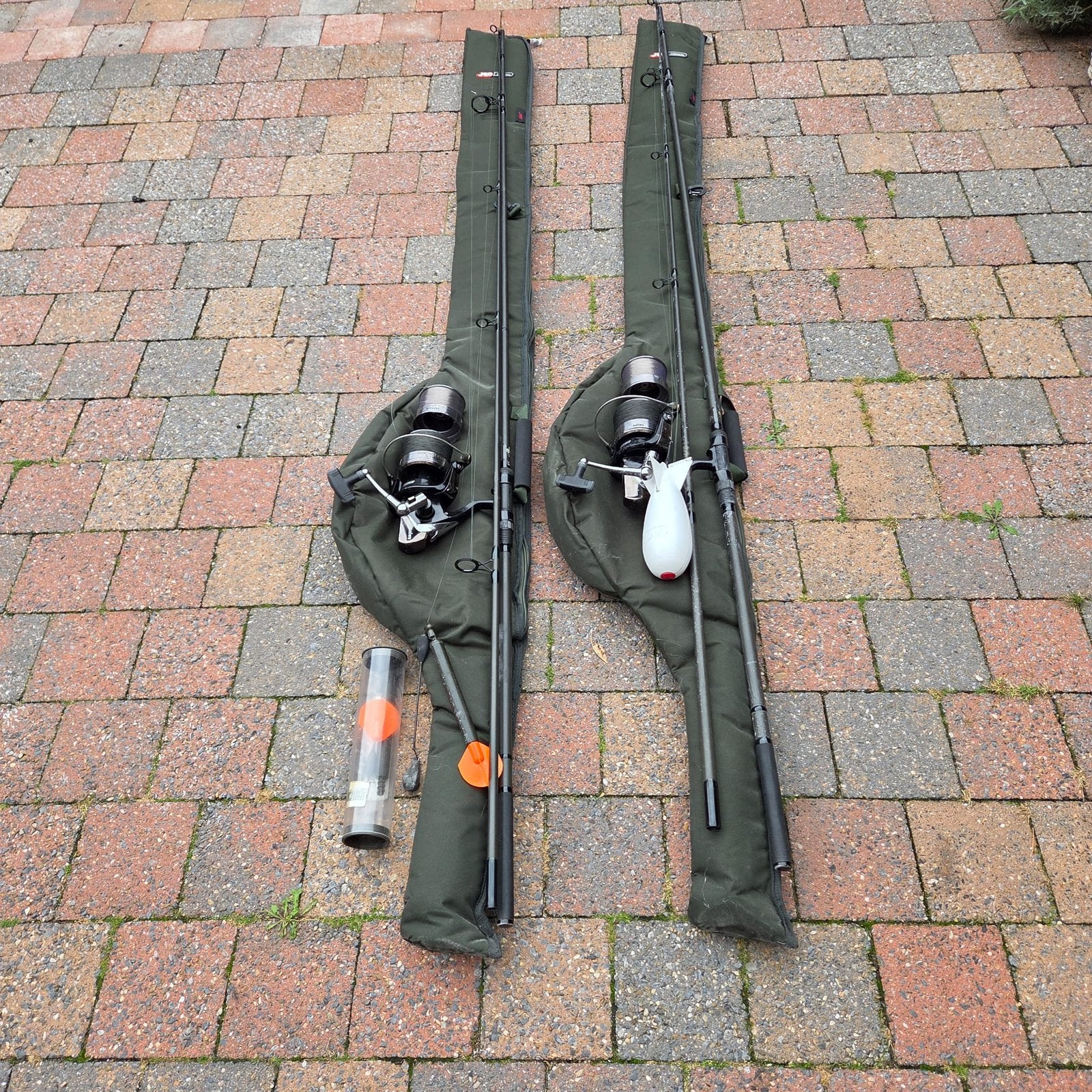 Complete set marker hengel en sporthengel Shimano alivio, Watersport en Boten, Hengelsport | Karpervissen, Ophalen, Zo goed als nieuw