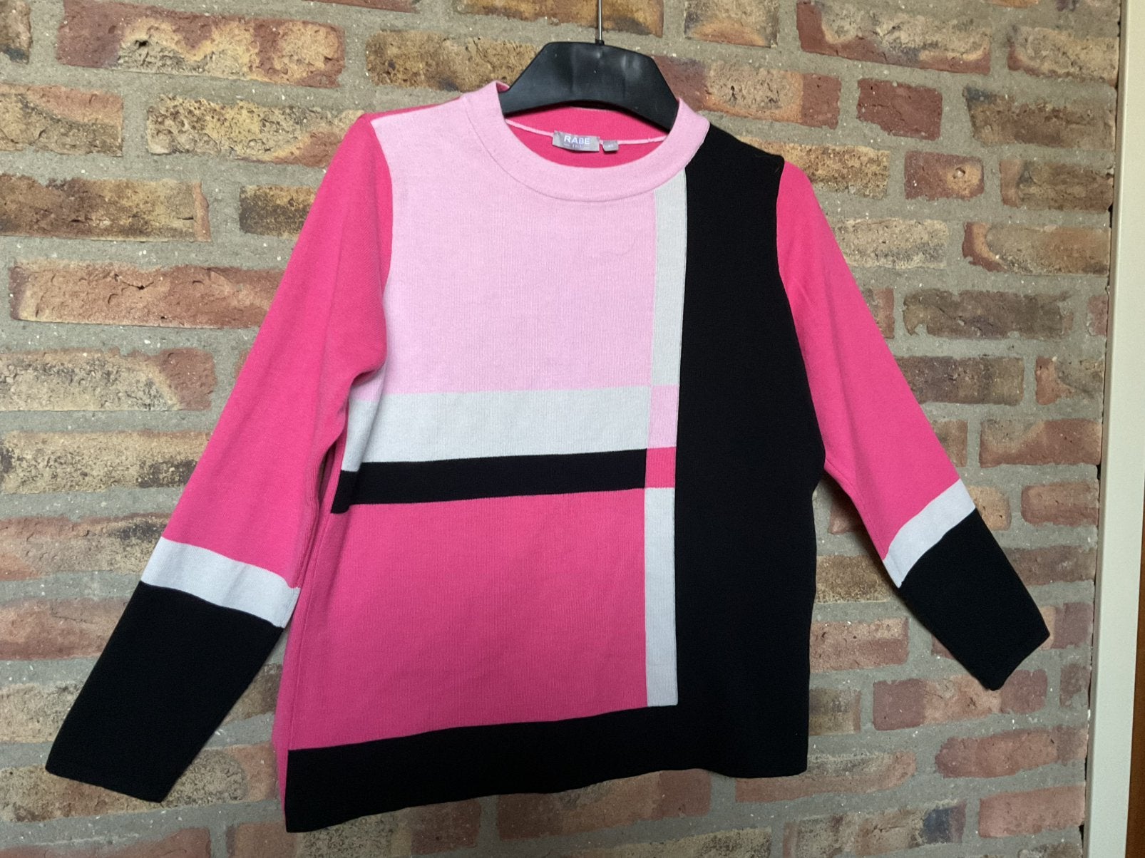 Nieuw! Rabe super mooie trui fuchsia roze zwart 42, Ophalen of Verzenden, Nieuw, Maat 42/44 (L), Roze