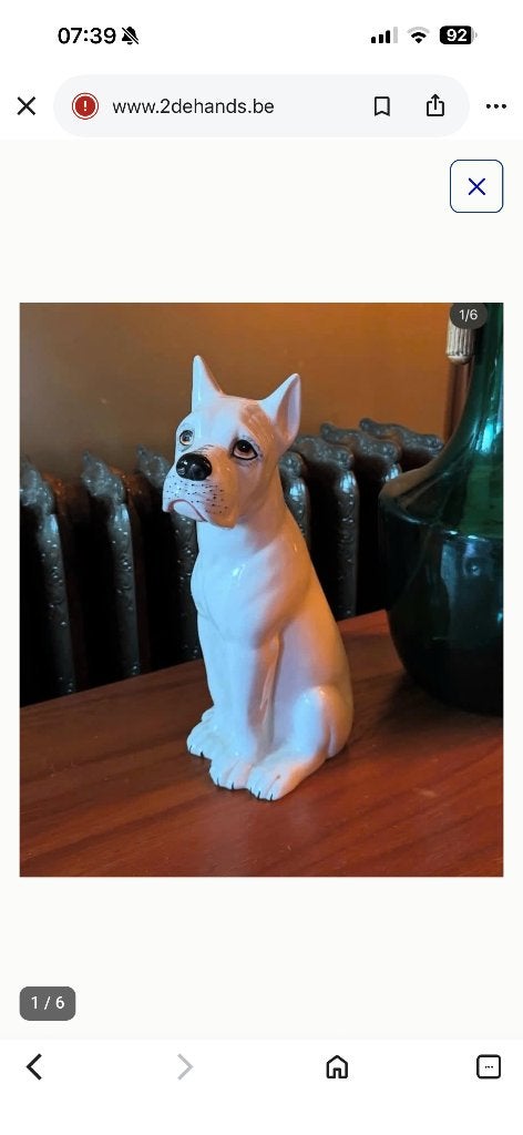 Vintage hond in keramiek Made in Italy, Ophalen of Verzenden