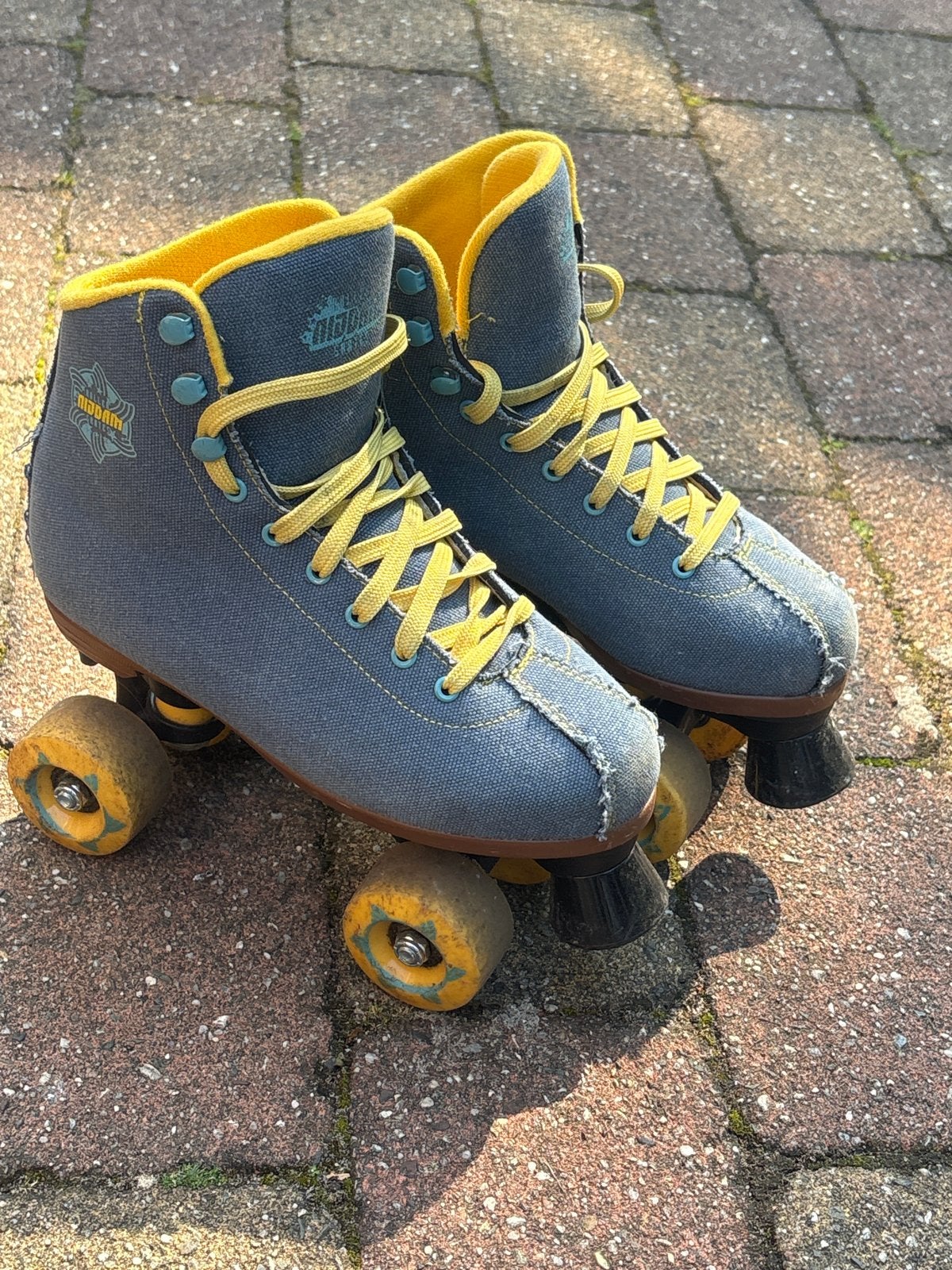 Nijdam Roller Skates Maat 38 - Blauw/Geel, Ophalen of Verzenden, Gebruikt, Dames
