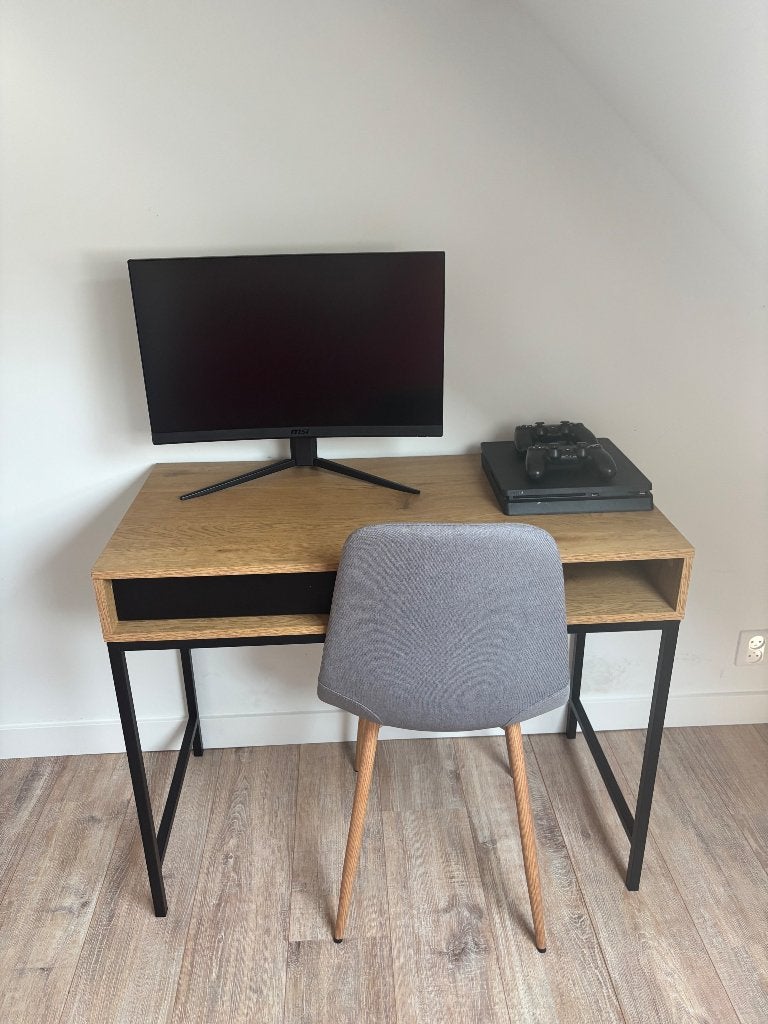 Bureau met stoel 2 keer., Huis en Inrichting, Bureaustoelen, Ophalen, Zwart