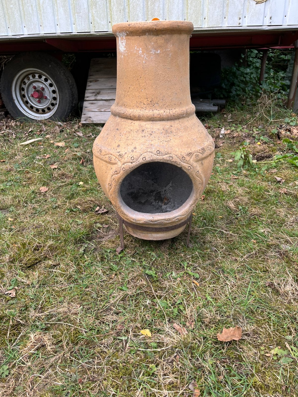 Te koop: zeer nette terras kachel, Tuin en Terras, Tuinhaarden, Ophalen, Gebruikt