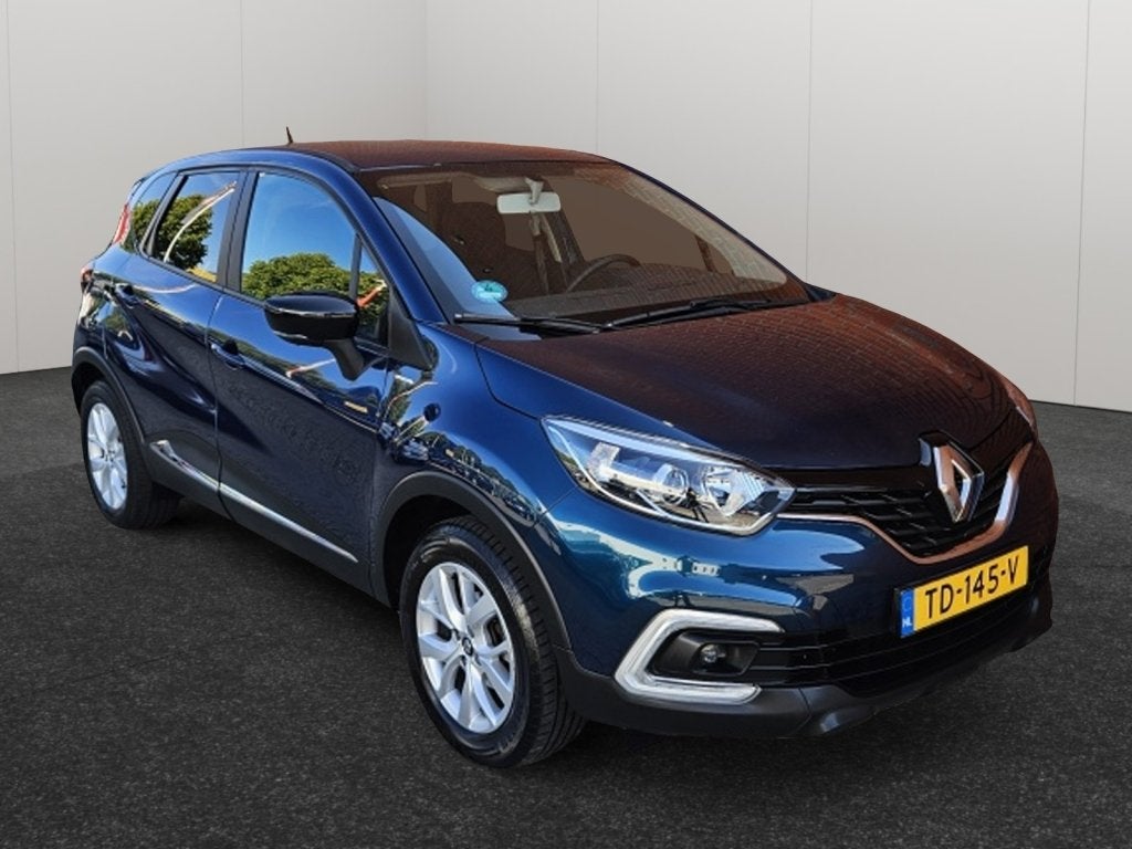Renault Captur 0.9 TCe Limited Parkeersensoren Navigatie Air, Keurmerk '100% Onderhouden', Gebruikt, Euro 6, Blauw