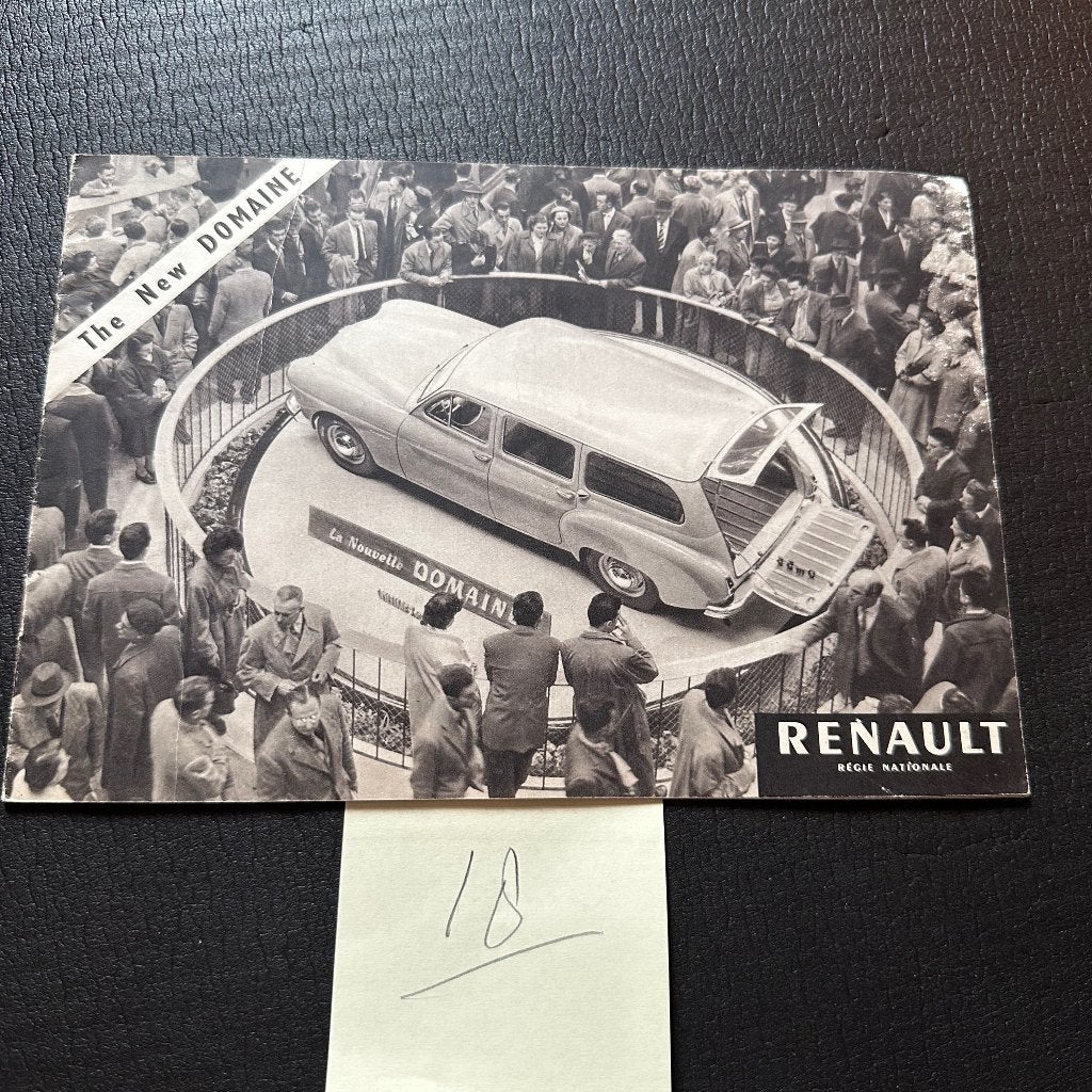 #18) RENAULT Domaine - 1956, Verzenden, Gelezen, Renault