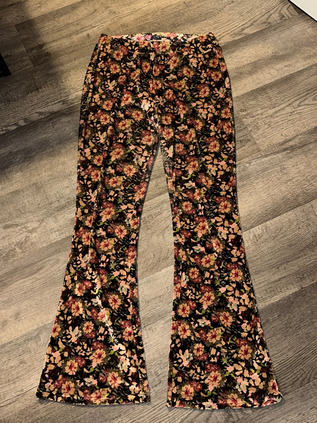 Colourful Rebel flared pants flower velvet, maat XL, Meerkleurig, Maat 46/48 (XL) of groter, Nieuw, Ophalen of Verzenden