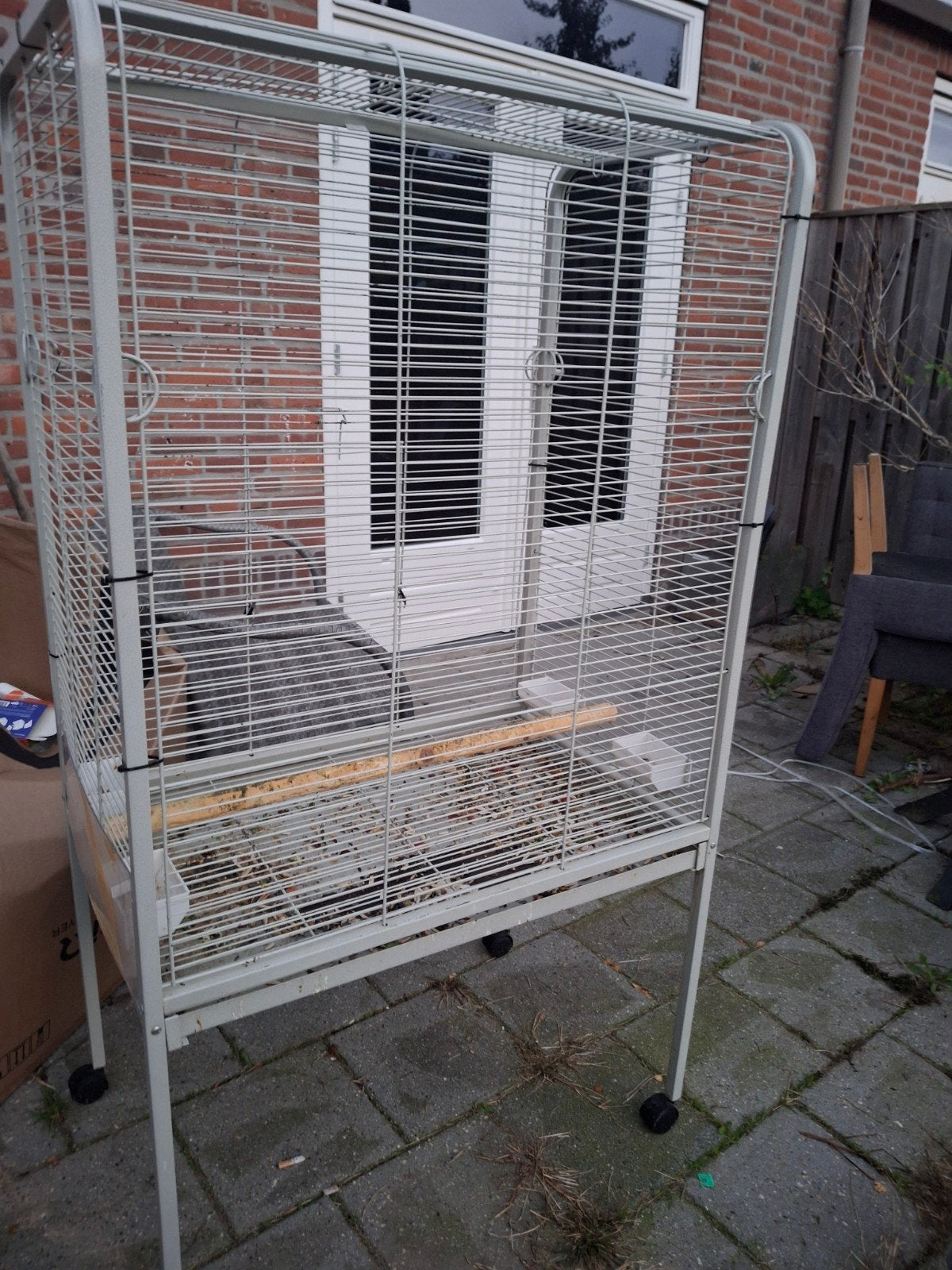 grote parkiet kleine papegaaien kooi, Dieren en Toebehoren, Ophalen, Gebruikt, Metaal, Vogelkooi