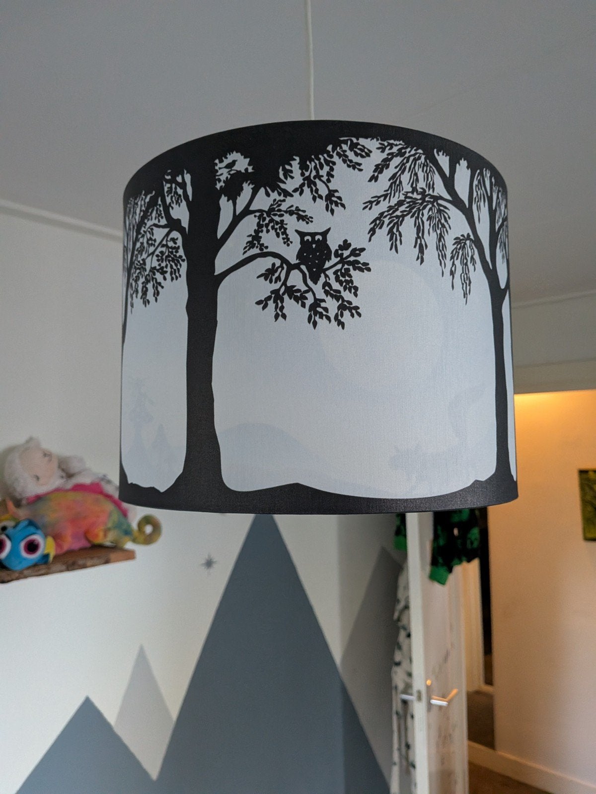 hanglamp kinderkamer bosdieren, Ophalen of Verzenden, Zo goed als nieuw, Rond